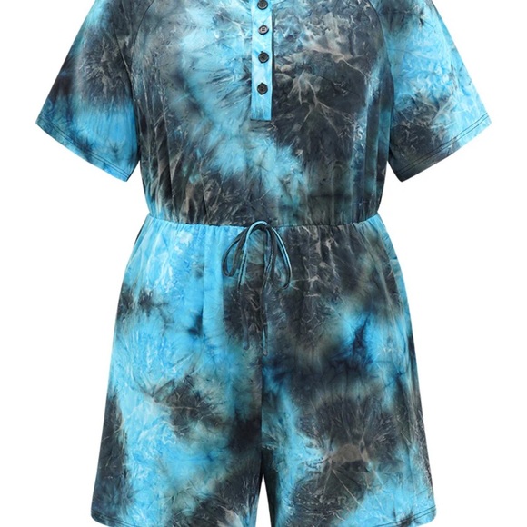 BloomChic Tie-Dye Blue Romper XL us14-16 - Picture 9 of 10
